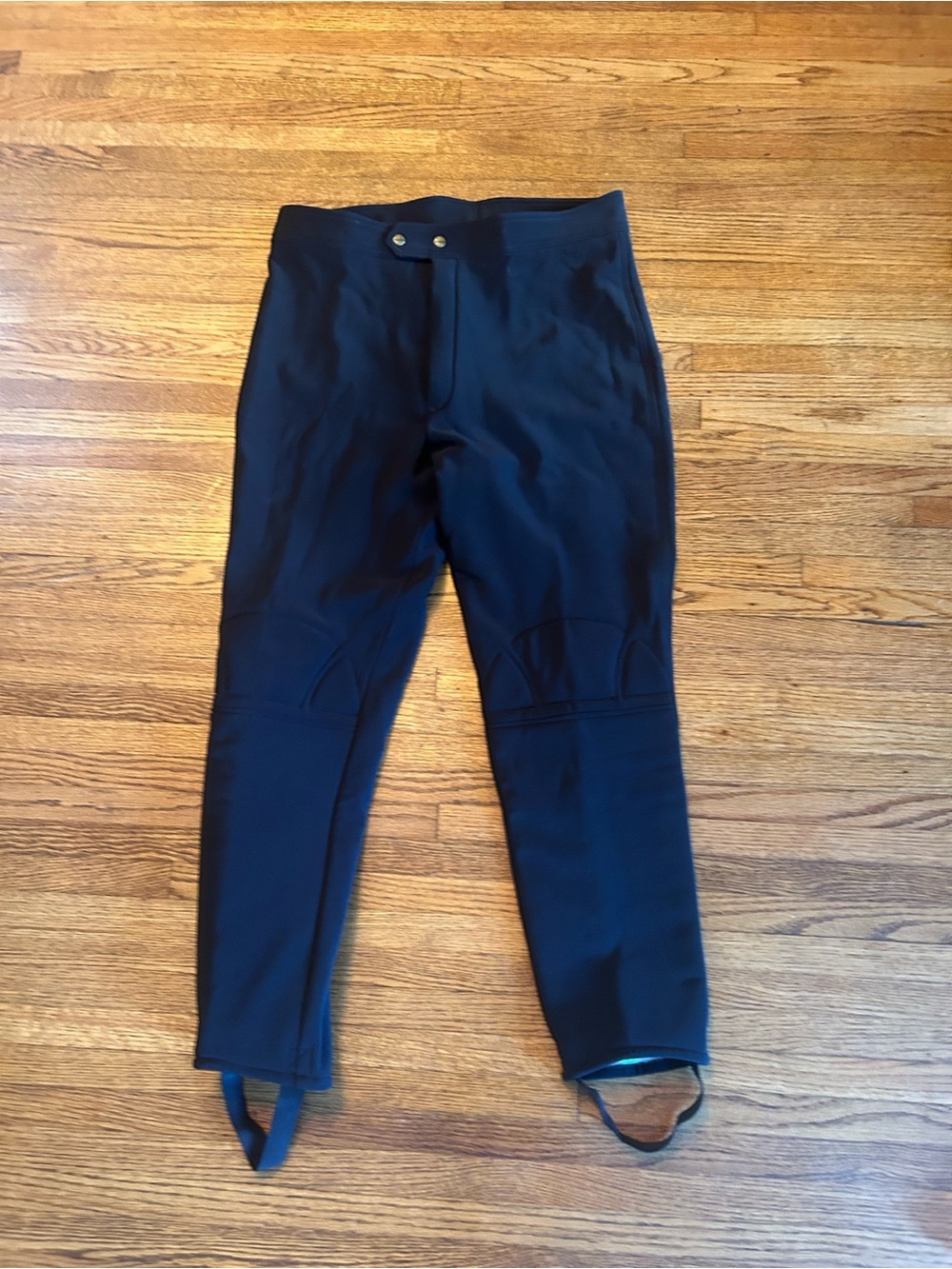Ellesse Black Equestrian Stretch Pants with Stirrup Straps